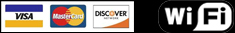 Visa MasterCard  Discover  WiFi